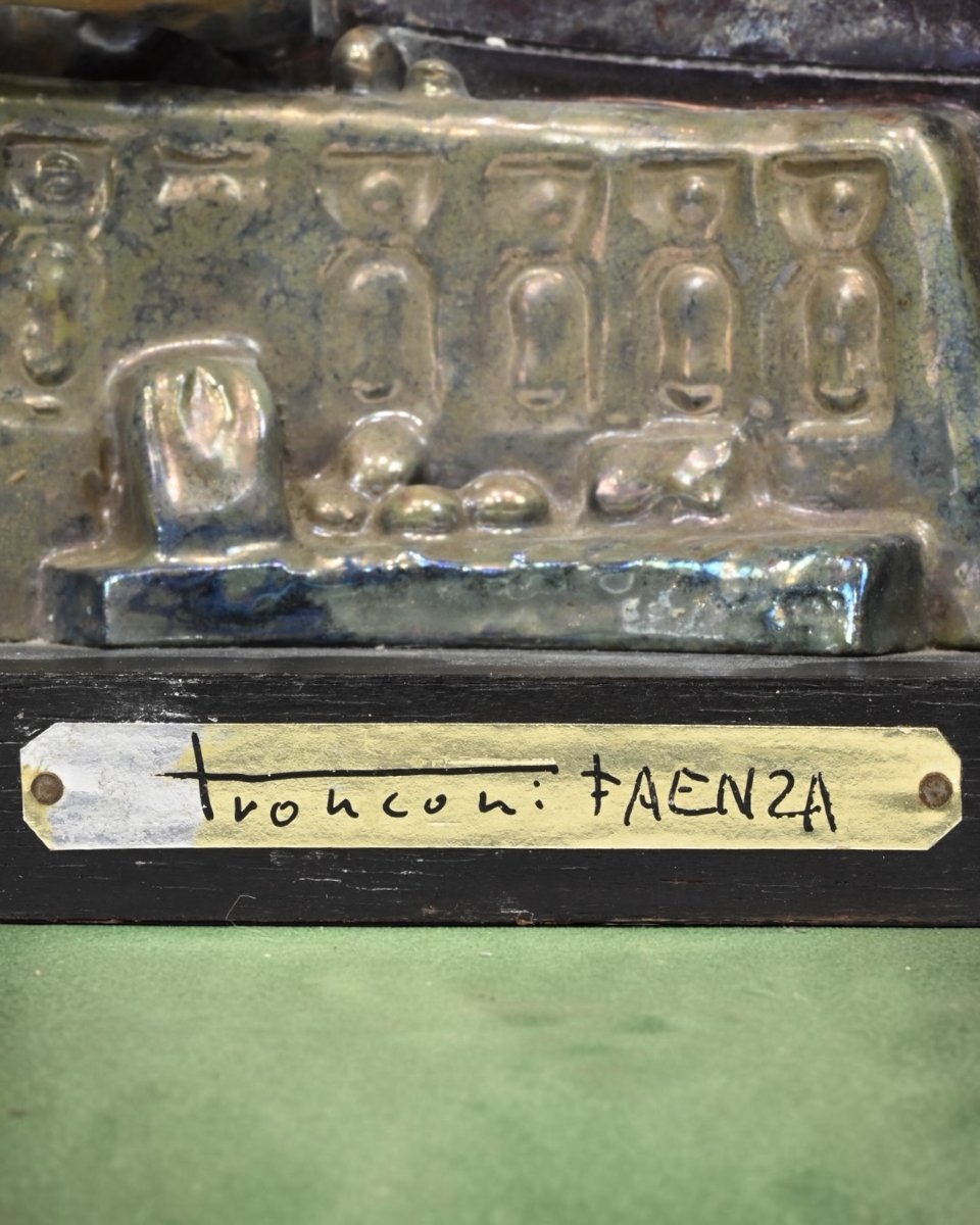 Giordano Tronconi - Faenza - Figurine en céramique polychrome - Italie, seconde moitié du XXe s-photo-4